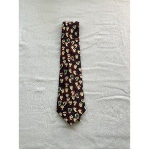 Vintage Rene Chagal Looney Tunes Taz Tie Myung Ju Silk 80s 90s Retro Cartoon